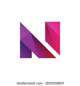 N gradient abstract logo vector eps 10