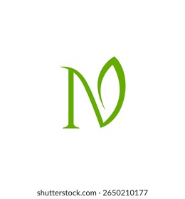 N Grünes Blatt Logo-Symbol. Gesundheit, Blatt, gesund, Landwirtschaft, grün, abstrakt, Blume