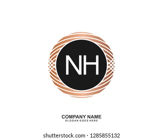 N H Initial letter geometric logo vector 