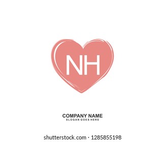 N H Initial letter geometric logo vector 