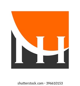 n and h logo vector.