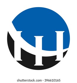 n and h logo vector.