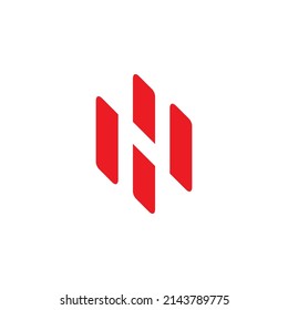 N H NH HN Letter Initial Alphabet Monogram Vector Abstract Illustration Logo Icon Design Template Element