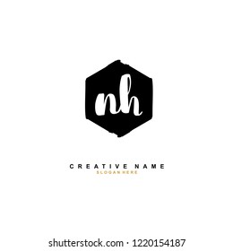 N H NH Initial logo template vector