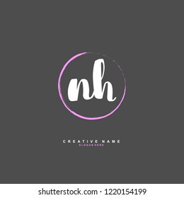 N H NH Initial logo template vector