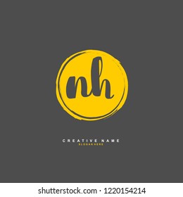 N H NH Initial logo template vector