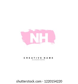N H NH Initial logo template vector