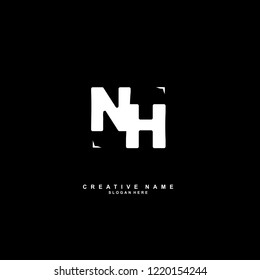 N H NH Initial logo template vector