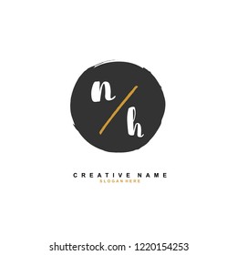 N H NH Initial logo template vector