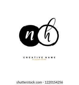 N H NH Initial logo template vector