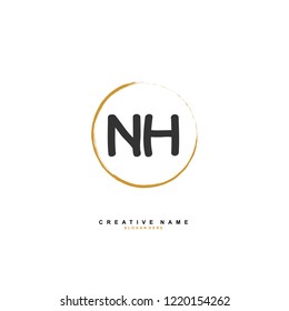 N H Nh Initial Logo Template Stock Vector (Royalty Free) 1220154262 ...