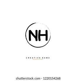 N H NH Initial logo template vector