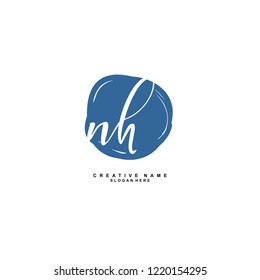 N H NH Initial logo template vector