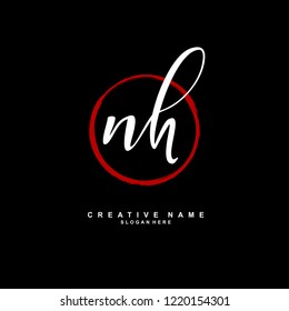 N H NH Initial logo template vector
