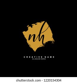 N H NH Initial logo template vector