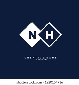 N H NH Initial logo template vector