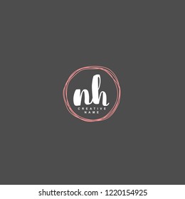 N H NH Initial logo template vector