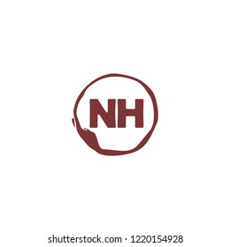 N H NH Initial logo template vector