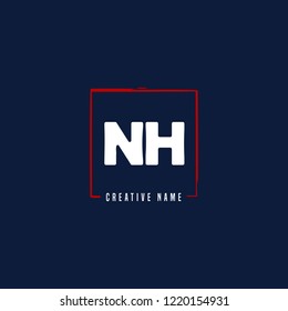 N H NH Initial logo template vector