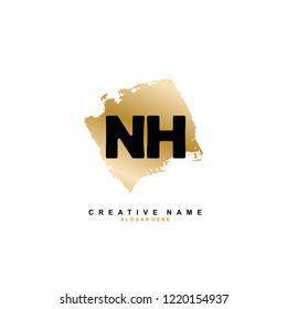 N H NH Initial logo template vector