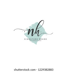 N H NH Initial logo template vector