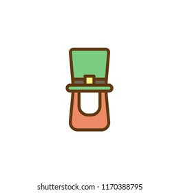 n hat and beard filled outline icon, line vector sign, linear colorful pictogram isolated on white. Party mask symbol, logo illustration. Pixel perfect vector graphics