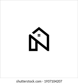 N home logo design vector sign 