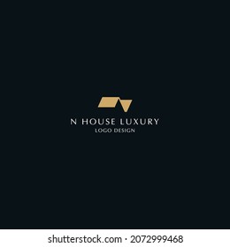 N HOUSE LUXURY LOGO DESIGN VECTOR