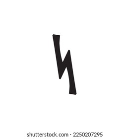 N icon. Simple style company poster background symbol. N brand logo design element. N t-shirt printing. Vector for sticker.