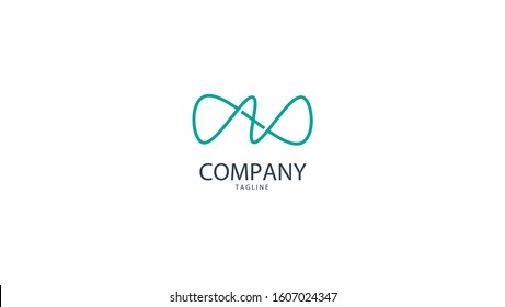 N infinity vector logo template