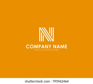 N initial abstract icon logo vector eps 10