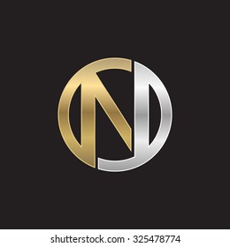 N initial circle company or NO ON logo black background