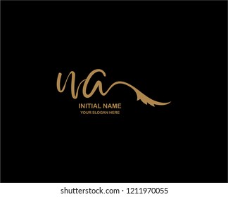 N A Initial Handwriting Logo Template