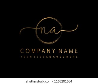 N A Initial handwriting logo vector