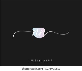 N N Initial handwriting logo vector