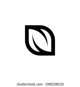 n initial leaf logo design vector template