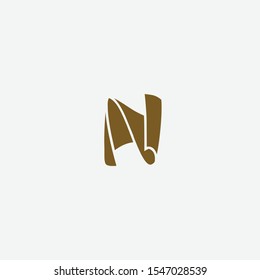 N initial letter creative logo icon vector free download editable file