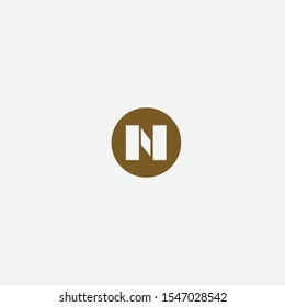 N initial letter creative logo icon vector free download editable file