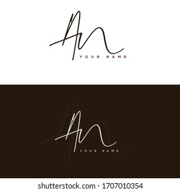 A N AN Initial letter handwriting and signature logo.	