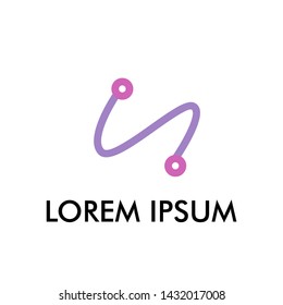 N initial letter logo icon for business or technology company sign