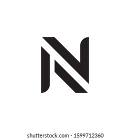 N initial letter logo template vector icon design