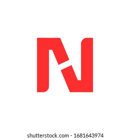 N initial letter logo template vector icon design