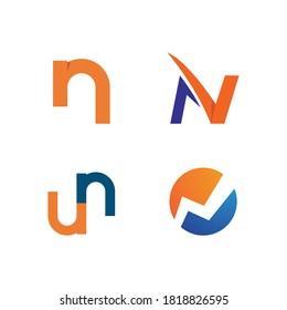 N initial Letter Logo Template vector