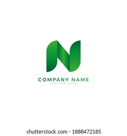 N Letra inicial con logotipo de degradado minimalista. Tipografía para el logotipo de empresa y empresa.