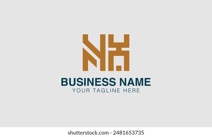 N  initial logo | initial based abstract modern minimal creative logo, vector template image. luxury logotype logo, real estate homie . typography . initials 