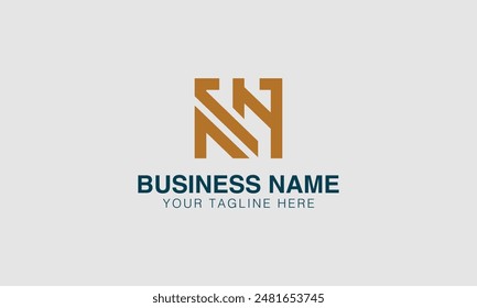 N  initial logo | initial based abstract modern minimal creative logo, vector template image. luxury logotype logo, real estate homie . typography . initials 