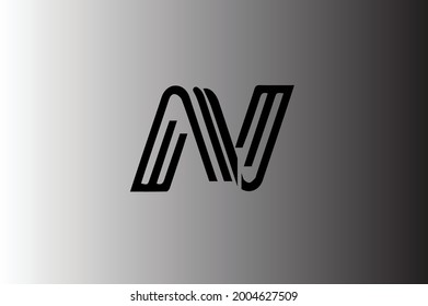N initial logo for company