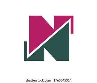 N initial logo letter designs and monograms