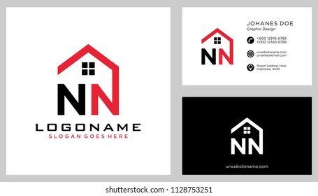 N N initial logo template vector