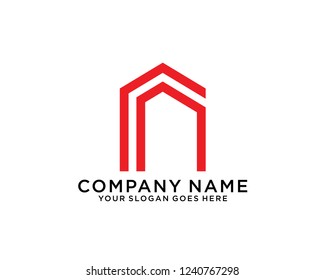 N Initial logo template vector